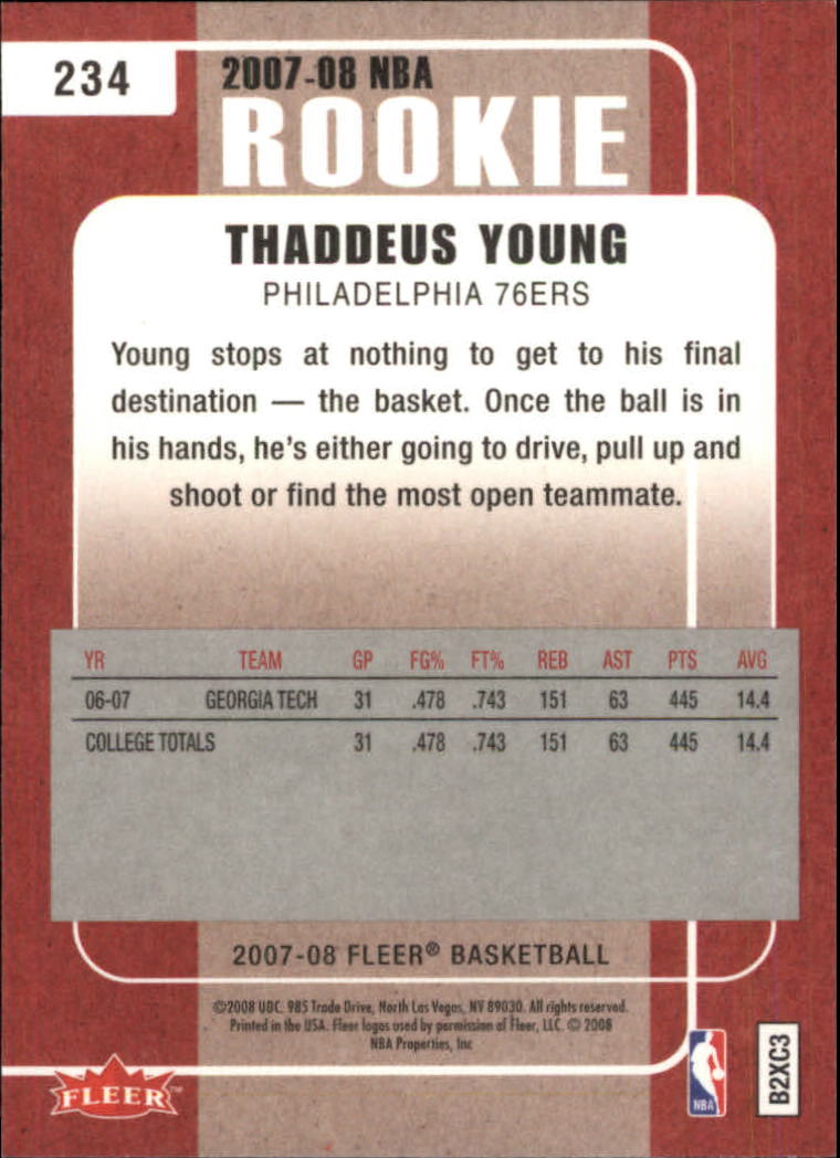 2007-08 Fleer Basketball (Pick Card From List) C3 11-24 - Picture 321 of 321