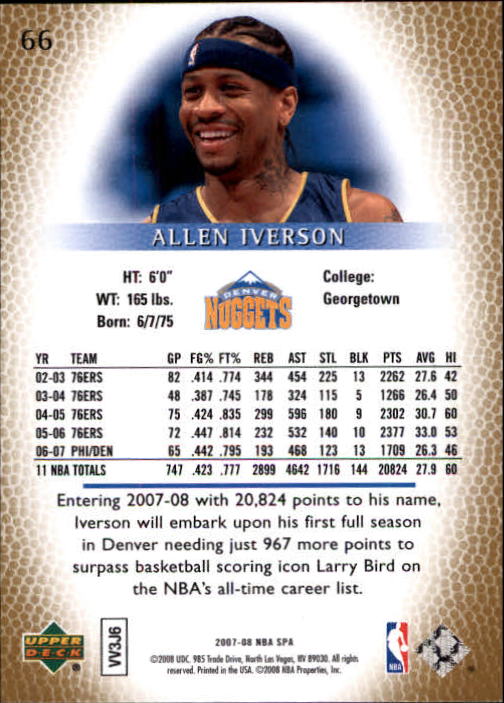 Allen Iverson cards (1997-2021) 76ers Nuggets - You Choose - Bild 186 von 228