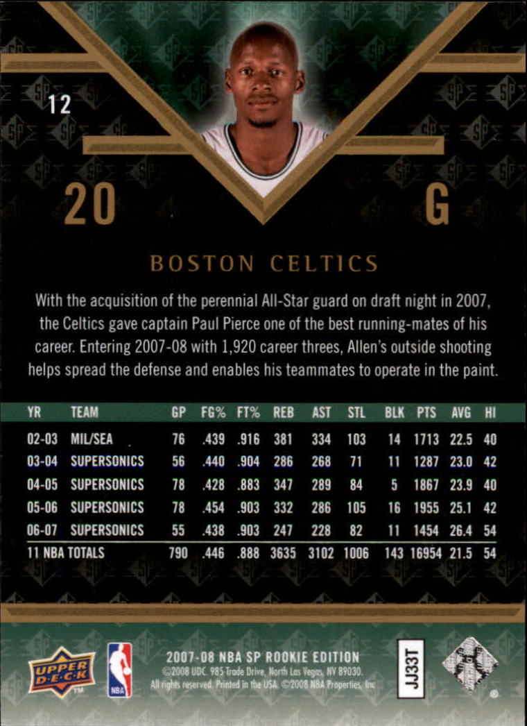 Ray Allen cards (1997-2021) Bucks Celtics Sonics Heat - Picture 269 of 349