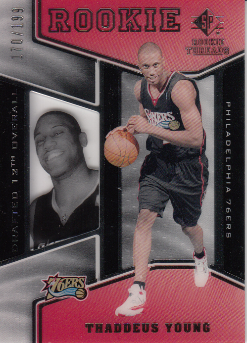 2007-08 SP Rookie Threads #46 Thaddeus Young RC