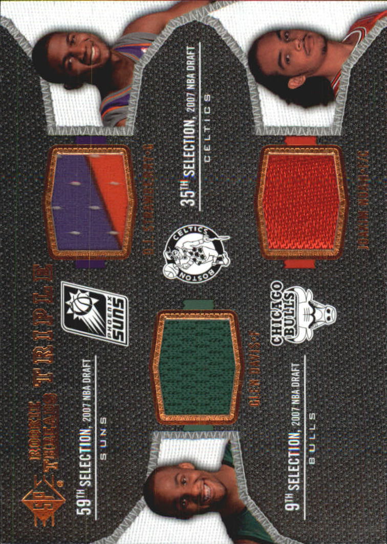 2007-08 SP Rookie Threads Rookie Threads Triple #NDS Strawberry/Davis/Noah