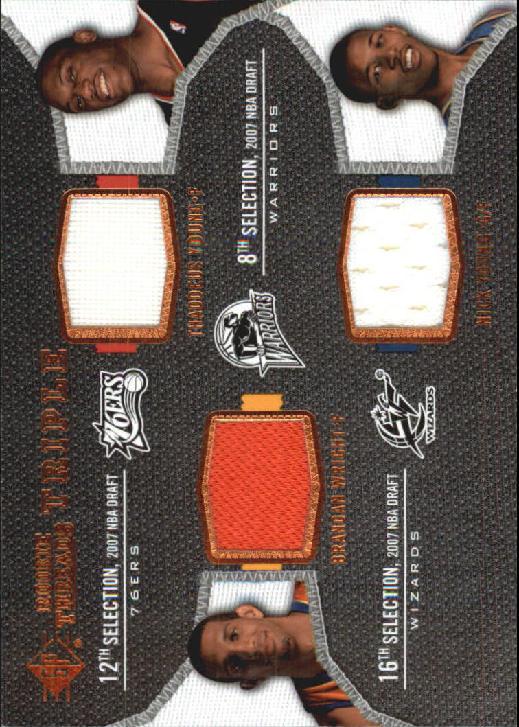 2007-08 SP Rookie Threads Rookie Threads Triple #YYW Young/Wright/Young