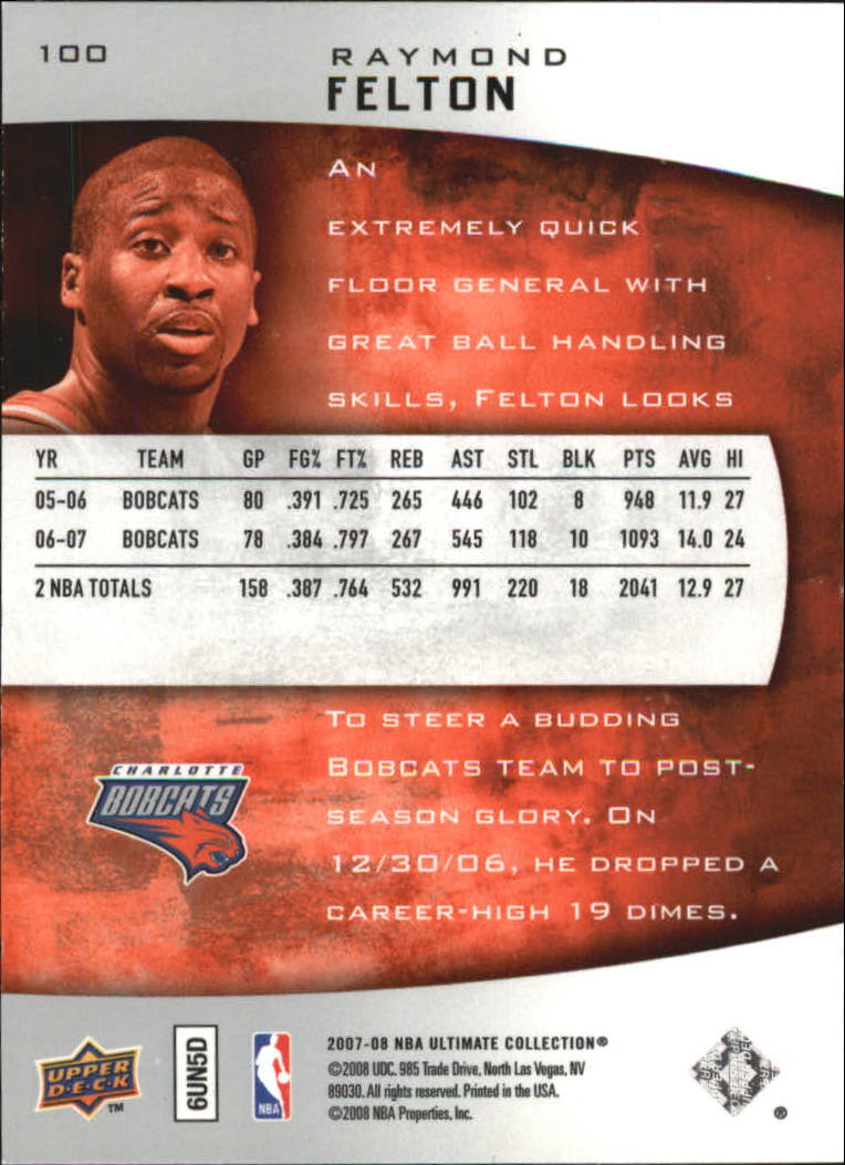 2007-08 Ultimate Collection #100 Raymond Felton