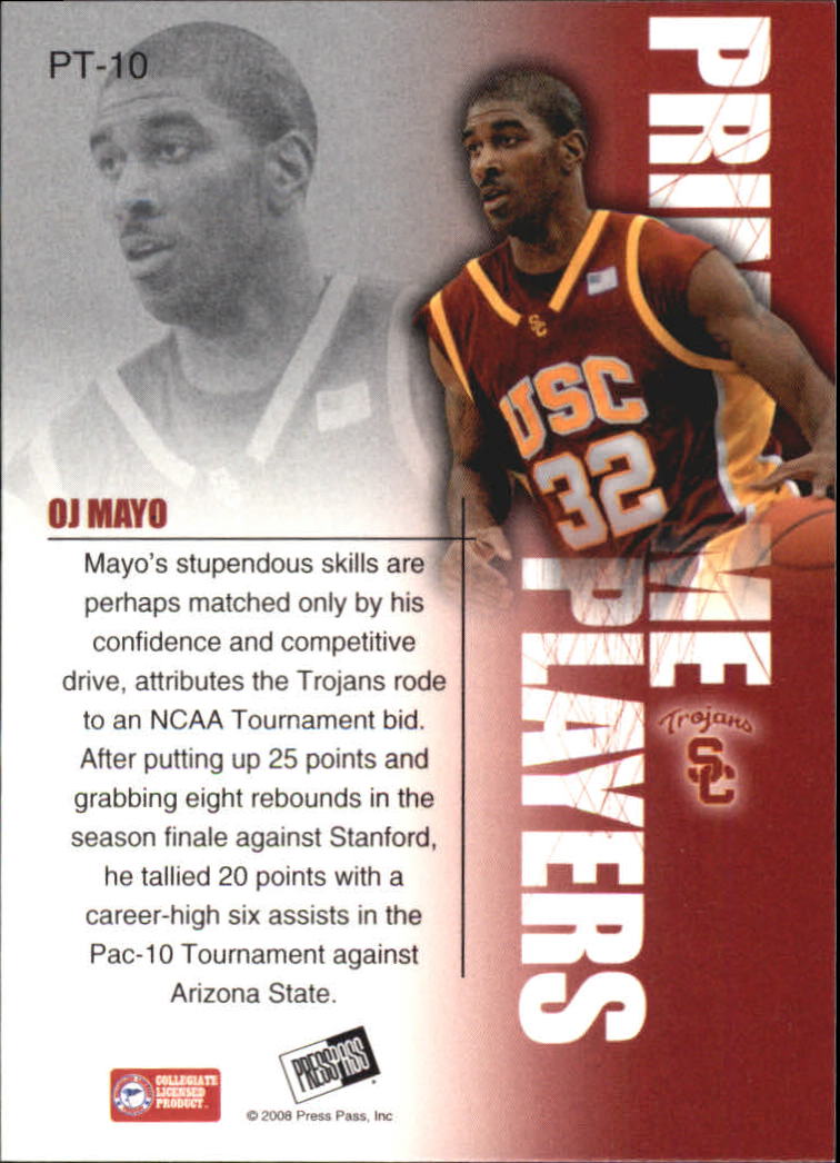2008 Press Pass Basketball "Primetime Players" Insert Cards - Picture 13 of 13
