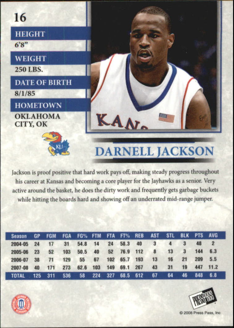 2008 Press Pass Reflectors Holofoil #16 Darnell Jackson back image