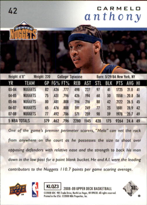 Carmelo Anthony cards (2004-2023) Nuggets Thunder Knicks Blazers - You Choose - Bild 95 von 284