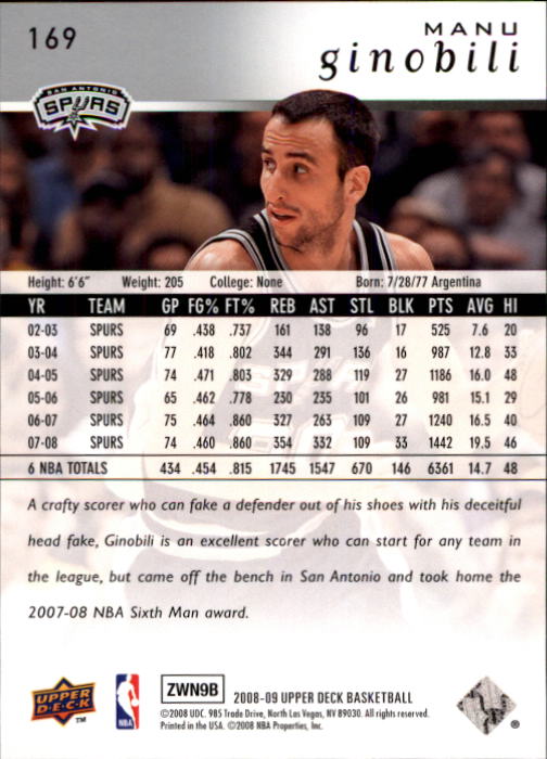 Manu Ginobili cards (2003-2018) Spurs - You Choose - Picture 80 of 163
