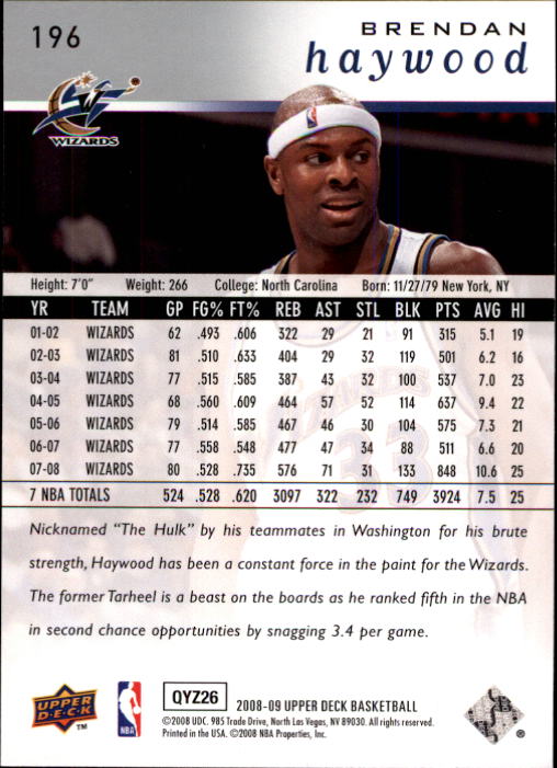 B2204- 2008-09 Upper Deck Bk Cards 1-266 +Inserts -You Pick- 15+ FREE US SHIP - Picture 359 of 423
