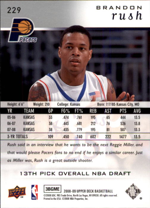 B2204- 2008-09 Upper Deck Bk Cards 1-266 +Inserts -You Pick- 15+ FREE US SHIP - Picture 377 of 423