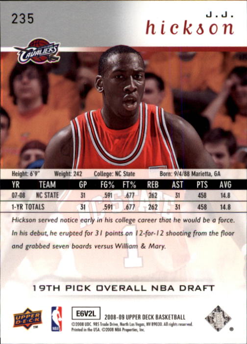 B2204- 2008-09 Upper Deck Bk Cards 1-266 +Inserts -You Pick- 15+ FREE US SHIP - Picture 387 of 423