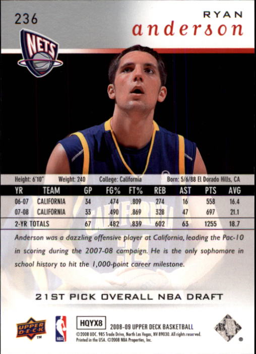 B2204- 2008-09 Upper Deck Bk Cards 1-266 +Inserts -You Pick- 15+ FREE US SHIP - Picture 389 of 423