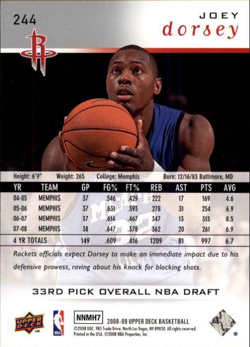 B2204- 2008-09 Upper Deck Bk Cards 1-266 +Inserts -You Pick- 15+ FREE US SHIP - Picture 395 of 423
