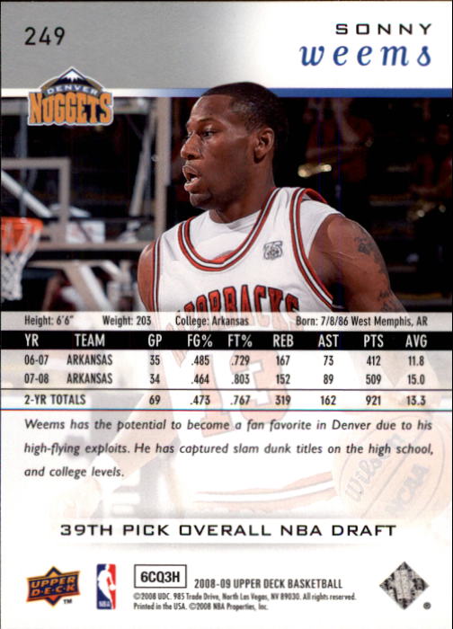 B2204- 2008-09 Upper Deck Bk Cards 1-266 +Inserts -You Pick- 15+ FREE US SHIP - Picture 399 of 423