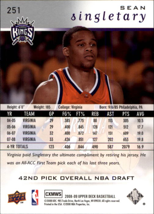 B2204- 2008-09 Upper Deck Bk Cards 1-266 +Inserts -You Pick- 15+ FREE US SHIP - Picture 401 of 423