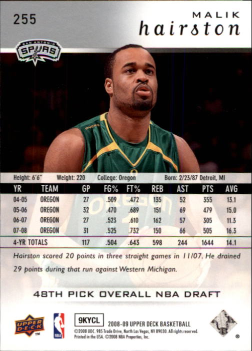 B2204- 2008-09 Upper Deck Bk Cards 1-266 +Inserts -You Pick- 15+ FREE US SHIP - Picture 405 of 423