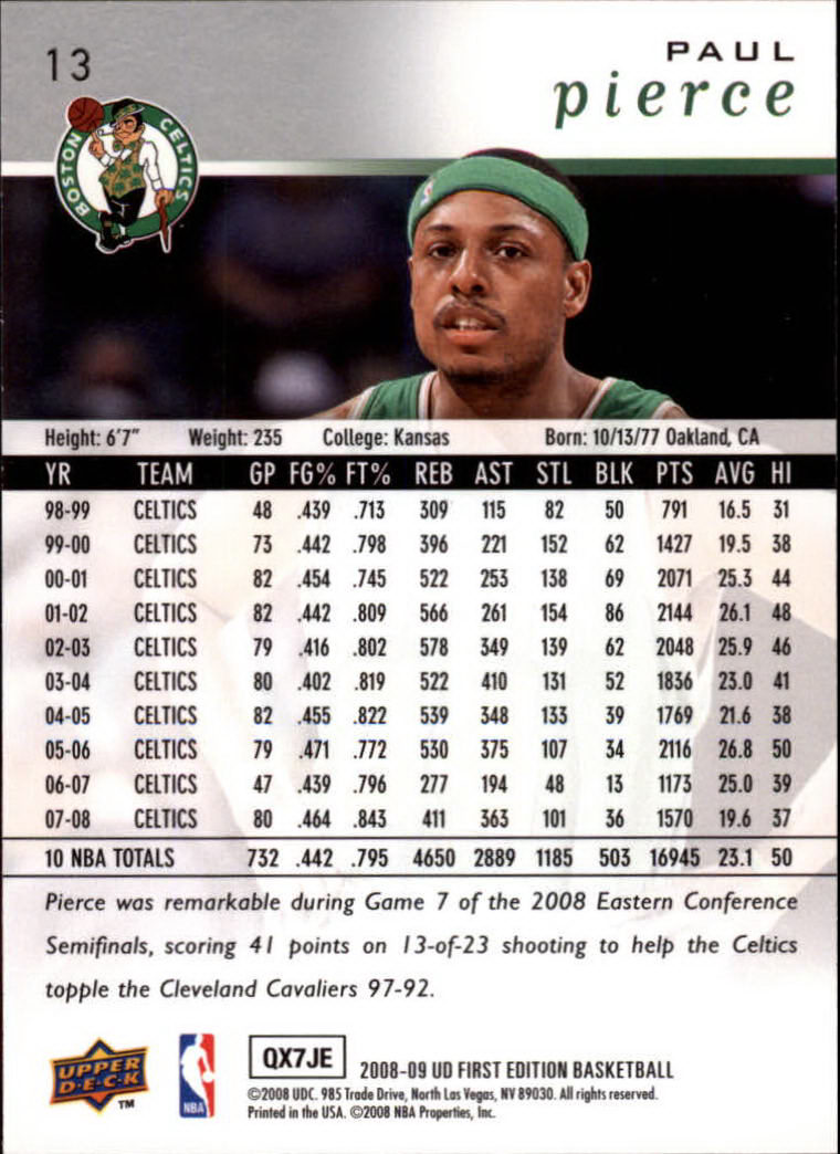 Paul Pierce cards (1999-2021) Celtics Nets - You Choose - Bild 247 von 360