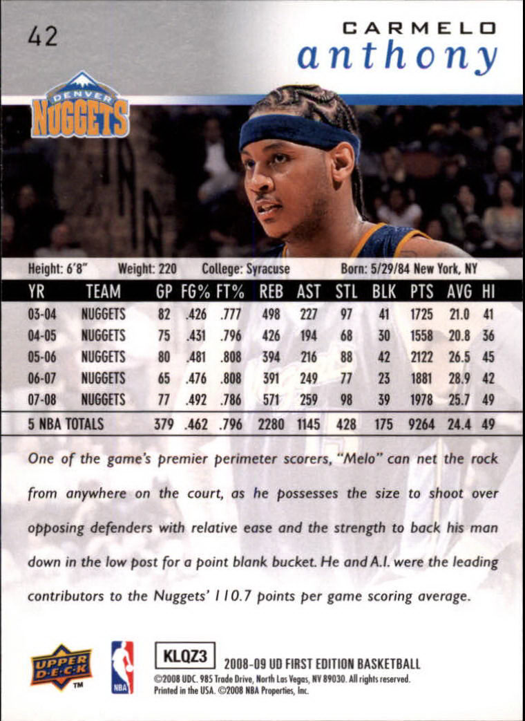 Carmelo Anthony cards (2004-2023) Nuggets Thunder Knicks Blazers - You Choose - Bild 97 von 284