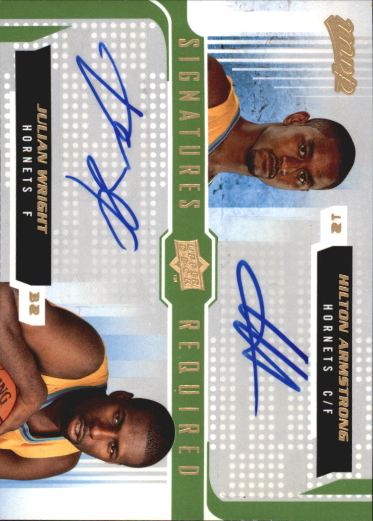 2008-09 Upper Deck MVP Signatures Required #SRAW Hilton Armstrong/Julian Wright