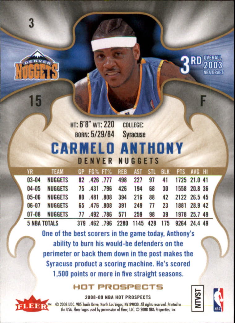 Carmelo Anthony cards (2004-2023) Nuggets Thunder Knicks Blazers - You Choose - Bild 84 von 284