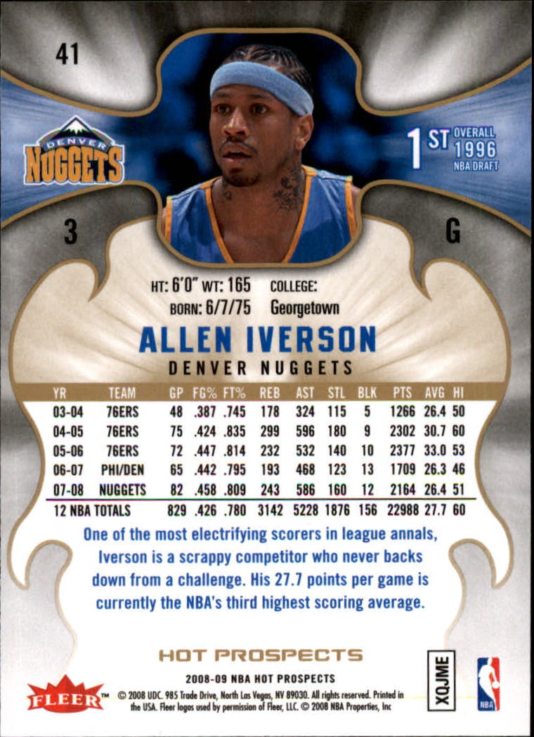 Allen Iverson cards (1997-2021) 76ers Nuggets - You Choose - Bild 195 von 228