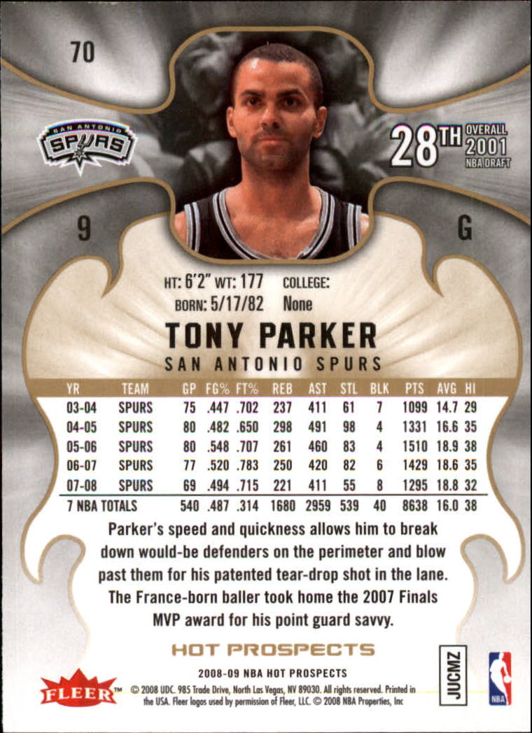 Tony Parker cards (2002-2018) Spurs Hornets - You Choose - Picture 124 of 227