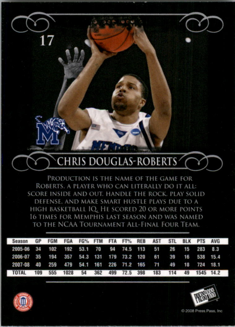 2008-09 Press Pass Legends #17 Chris Douglas-Roberts back image