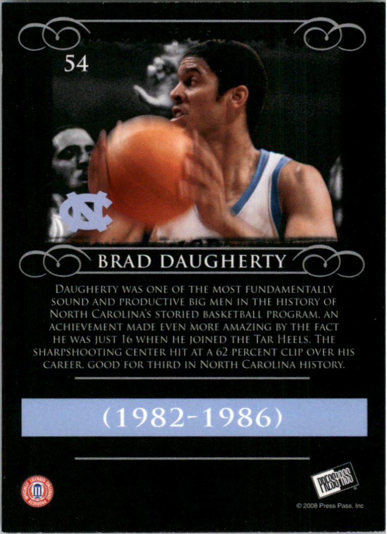 2008-09 Press Pass Legends #54 Brad Daugherty back image