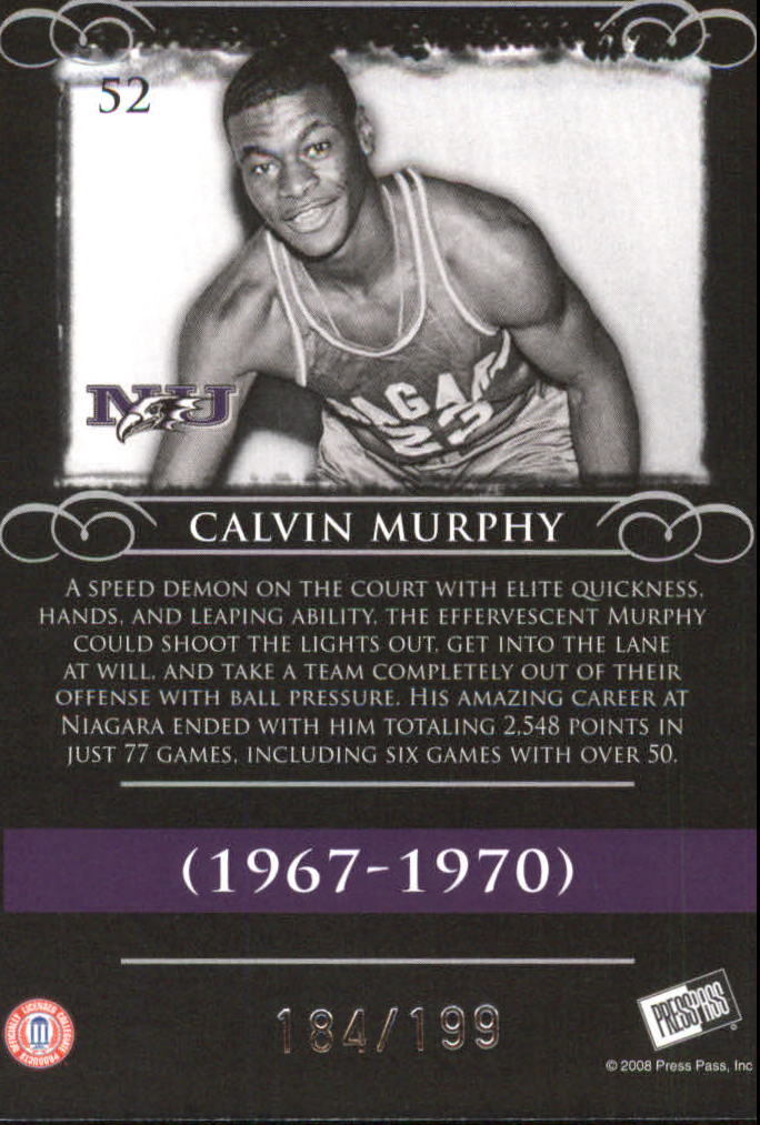 2008-09 Press Pass Legends Silver #52 Calvin Murphy back image