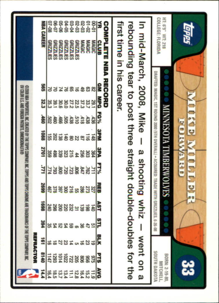 2008-09 Topps Chrome Basketball Refractor Singles - You Choose - Bild 9 von 23