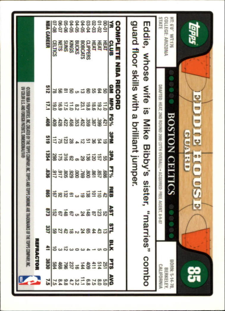 2008-09 Topps Chrome Basketball Refractor Singles - You Choose - Bild 17 von 23