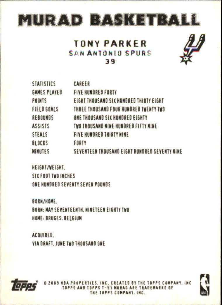 Tony Parker cards (2002-2018) Spurs Hornets - You Choose - Picture 128 of 227