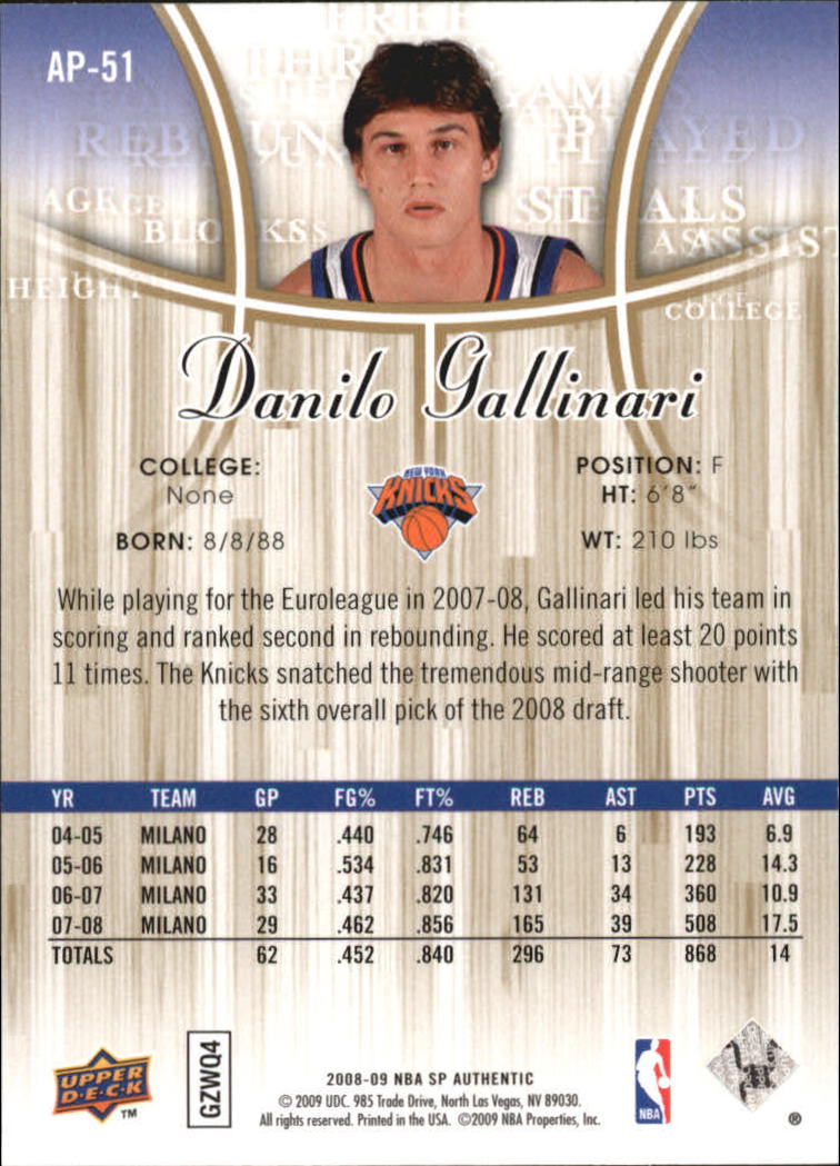 B6262- 2008-09 SP Authentic Bk Cards 1-100 +Inserts -You Pick- 15+ FREE US SHIP - Picture 161 of 297