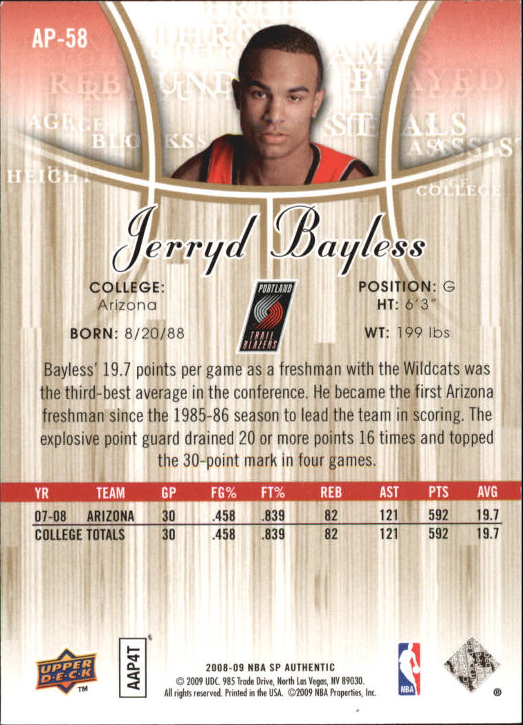 B6262- 2008-09 SP Authentic Bk Cards 1-100 +Inserts -You Pick- 15+ FREE US SHIP - Picture 171 of 297