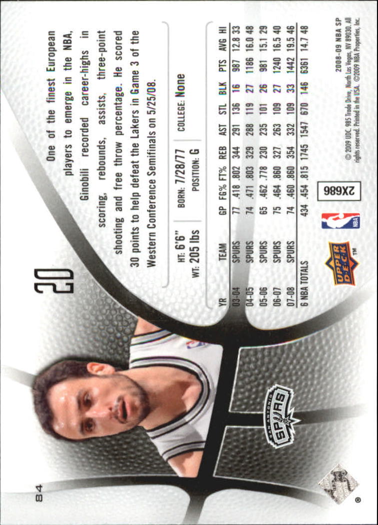 B6262- 2008-09 SP Authentic Bk Cards 1-100 +Inserts -You Pick- 15+ FREE US SHIP - Picture 289 of 297