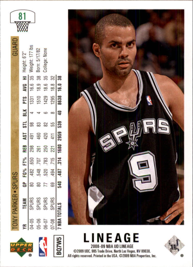 Tony Parker cards (2002-2018) Spurs Hornets - You Choose - Picture 134 of 227