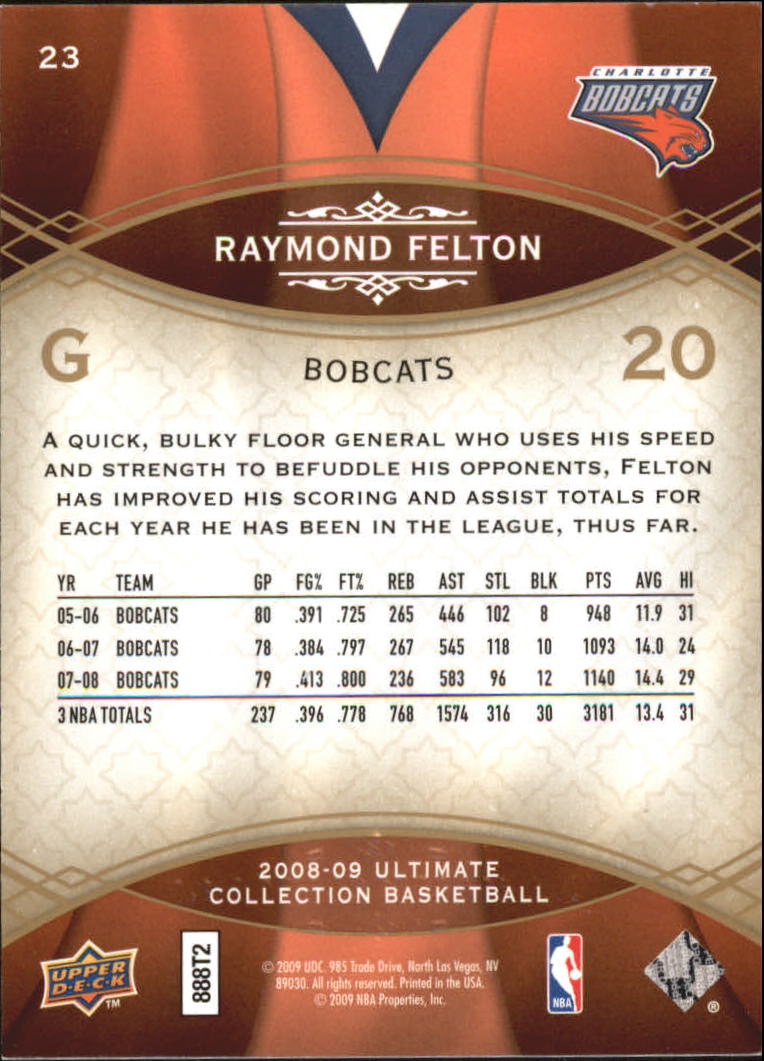 2008-09 Ultimate Collection #23 Raymond Felton