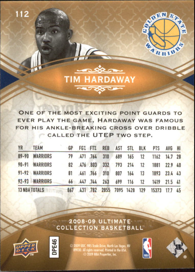 2008-09 Ultimate Collection #112 Tim Hardaway back image