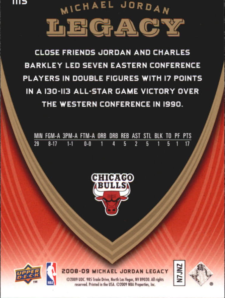 2008-09 Upper Deck Michael Jordan Legacy Collection #1115 Michael Jordan Game 1115 back image