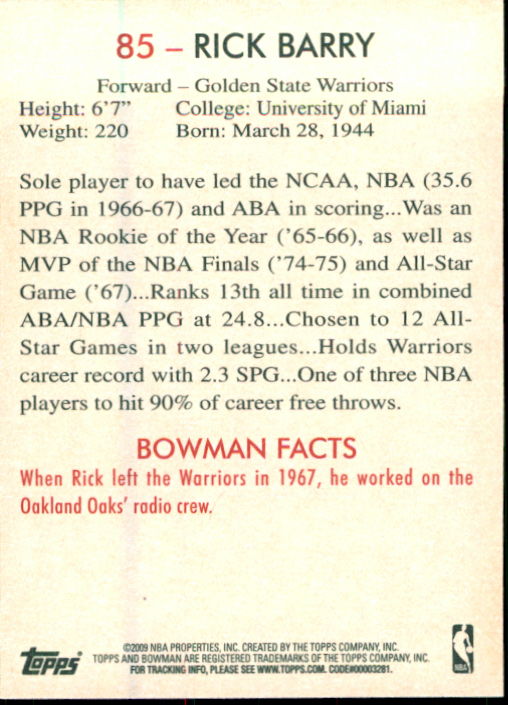 Rick Barry cards (1999-2014) Warriors Rockets - You Choose - Picture 23 of 27