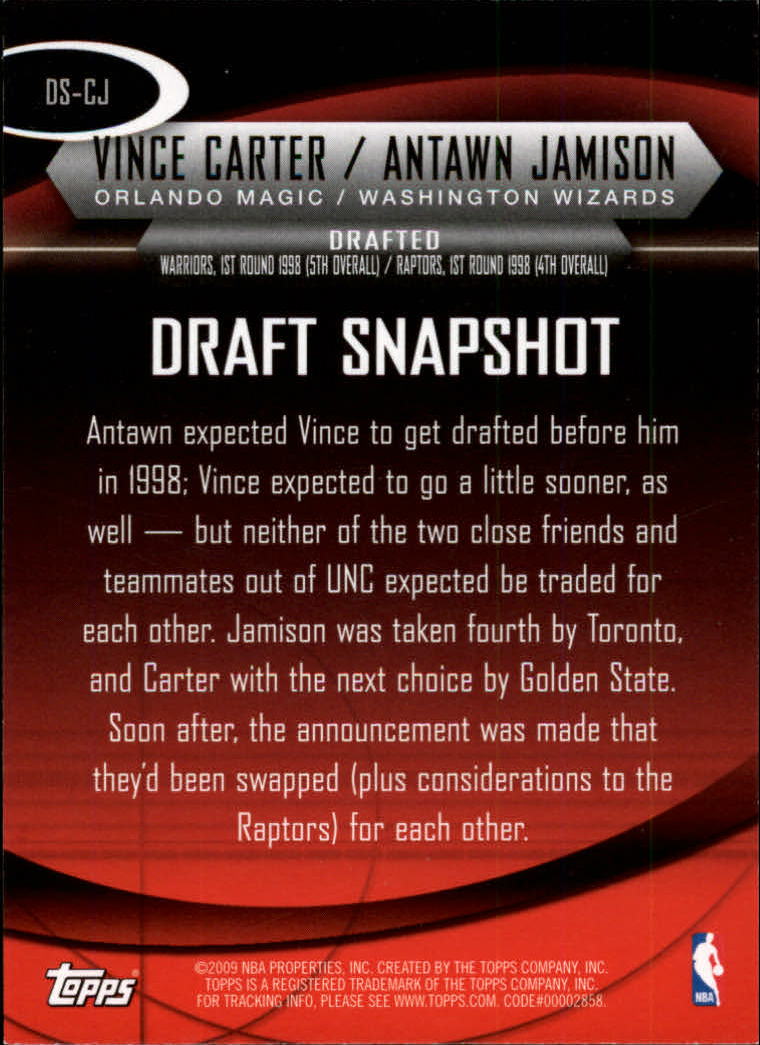 2009-10 Topps Draft Snapshot #DSCJ Vince Carter/Antawn Jamison - NM-MT