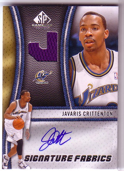 2009-10 SP Game Used Signature Fabrics #SFCR Javaris Crittenton