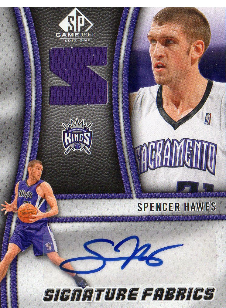 2009-10 SP Game Used Signature Fabrics #SFHA Spencer Hawes