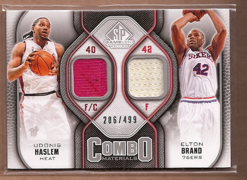 2009-10 SP Game Used Combo Materials #CMBH Udonis Haslem/Elton Brand