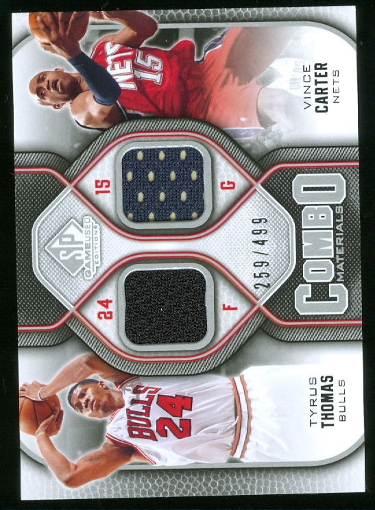 2009-10 SP Game Used Combo Materials #CMCT Tyrus Thomas/Vince Carter