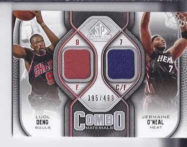 2009-10 SP Game Used Combo Materials #CMDO Jermaine O'Neal/Luol Deng