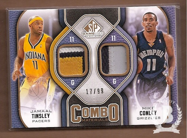 2009-10 SP Game Used Combo Patches #CPTC Jamaal Tinsley/Mike Conley Jr.