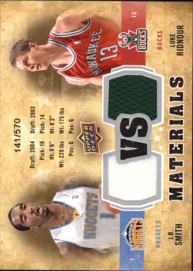 2009-10 Upper Deck VS Dual Materials #VSRS J.R. Smith/Luke Ridnour