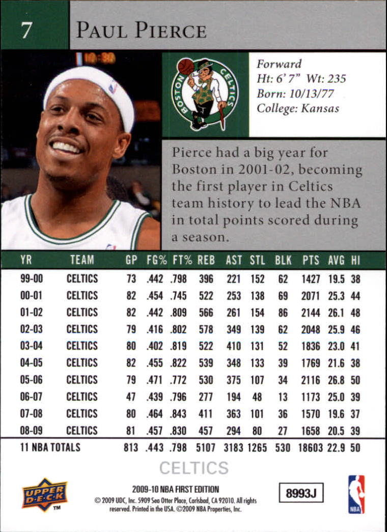 Paul Pierce cards (1999-2021) Celtics Nets - You Choose - Bild 277 von 360