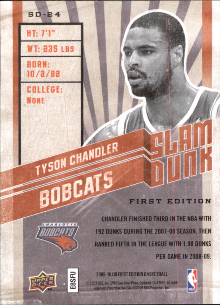 2009-10 Upper Deck First Edition Slam Dunk #SD24 Tyson Chandler