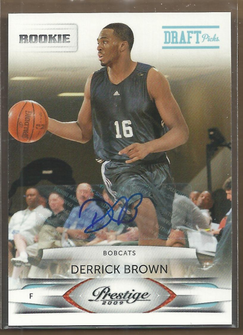 2009-10 Prestige Draft Picks Light Blue Autographs #188 Derrick Brown/699